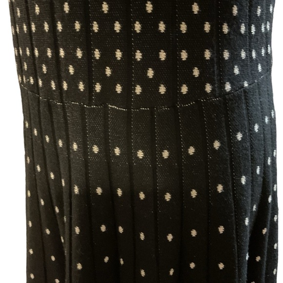 Torrid Polka Dot Knit Sleeveless Fit and Flare Skater Sweater Dress Black White - Picture 7 of 13